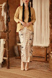 The Asal Kita Women Jacquard Skirt - Golden Bloom