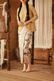 The Asal Kita Women Jacquard Skirt - Golden Bloom