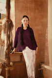 The Asal Kita Women Embellish Kebaya Top - Purple Manggis