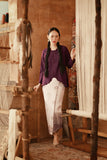 The Asal Kita Women Embellish Kebaya Top - Purple Manggis