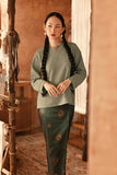 The Asal Kita Women Kedah Broderie Blouse - Pistachio