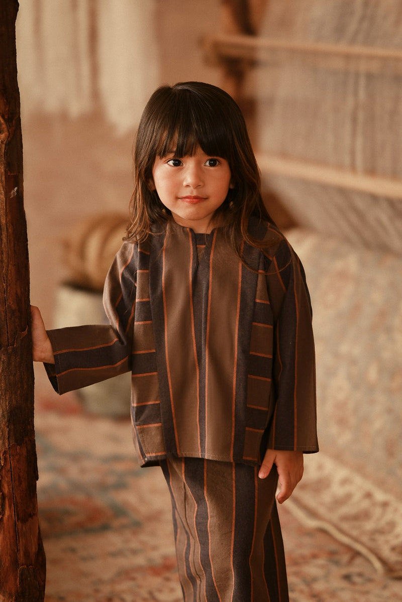 The Asal Kita Kedah Striped Blouse - Dusk Wideframe