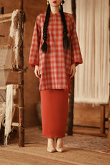 The Asal Kita Women Lace Skirt - Spice Red