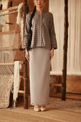 The Asal Kita Women Lace Skirt - Stone Grey