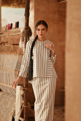 The Asal Kita Women Kedah Striped Blouse - Shadow Twine