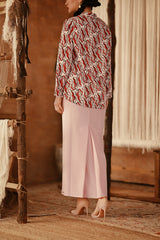 The Asal Kita Women Lace Skirt - Coral Blush