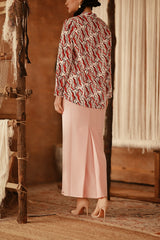 The Asal Kita Women Lace Skirt - Coral Blush