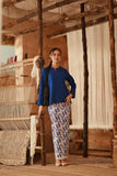 The Asal Kita Women Kedah Broderie Blouse - Classic Blue
