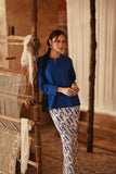 The Asal Kita Women Kedah Broderie Blouse - Classic Blue