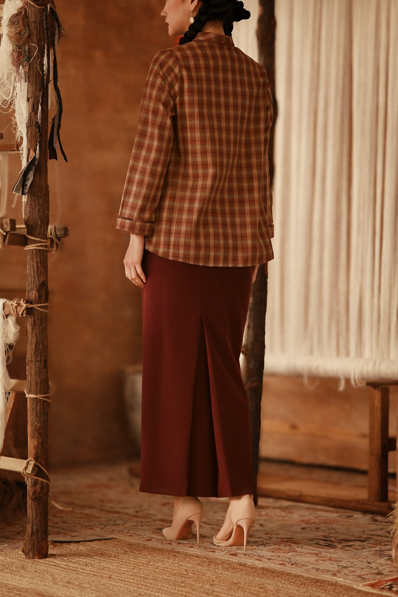 The Asal Kita Women Lace Skirt - Royal Burgundy