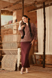 The Asal Kita Women Lace Skirt - Royal Burgundy