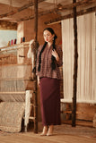 The Asal Kita Women Lace Skirt - Royal Burgundy