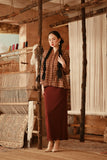 The Asal Kita Women Lace Skirt - Royal Burgundy