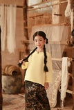The Asal Kita Kedah Broderie Blouse - Baby Yellow