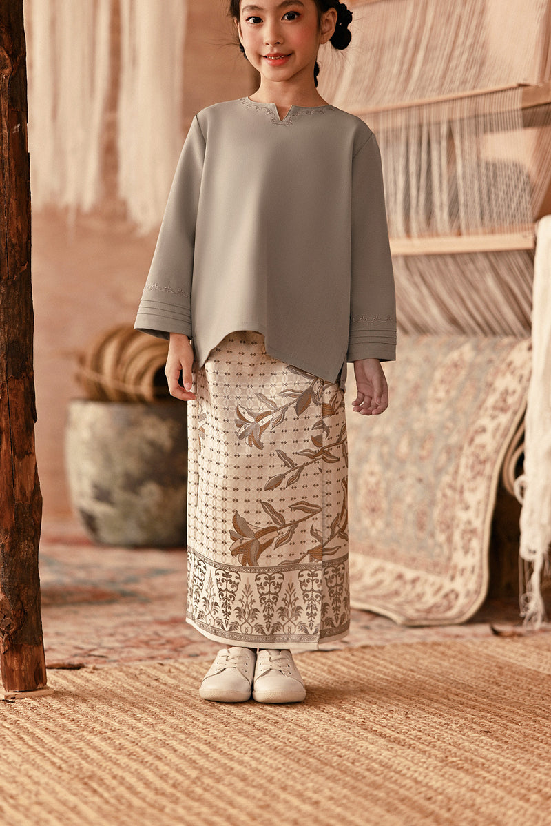 The Asal Kita Jacquard Skirt - Ash Bloom