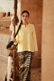 The Asal Kita Women Kedah Broderie Blouse - Baby Yellow