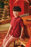 The Fei Yang Classic Knot Oriental Shirt - Maroon