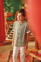 The Fei Yang Sleek Sleeve Oriental Shirt - Jade