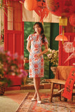 The Fei Yang Women Flutter Sleeves Cheongsam Dress - Dynasty