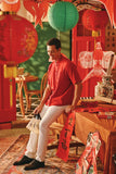 The Fei Yang Men Classic Knot Oriental Shirt - Red