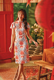 The Fei Yang Women Flutter Sleeves Cheongsam Dress - Dynasty
