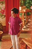 The Fei Yang Sleek Sleeve Oriental Shirt - Deep Fuchsia