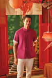 The Fei Yang Men Sleek Sleeve Oriental Shirt - Deep Fuchsia