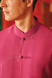 The Fei Yang Men Sleek Sleeve Oriental Shirt - Deep Fuchsia