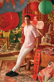 The Fei Yang Men Classic Knot Oriental Shirt - Coral Blush