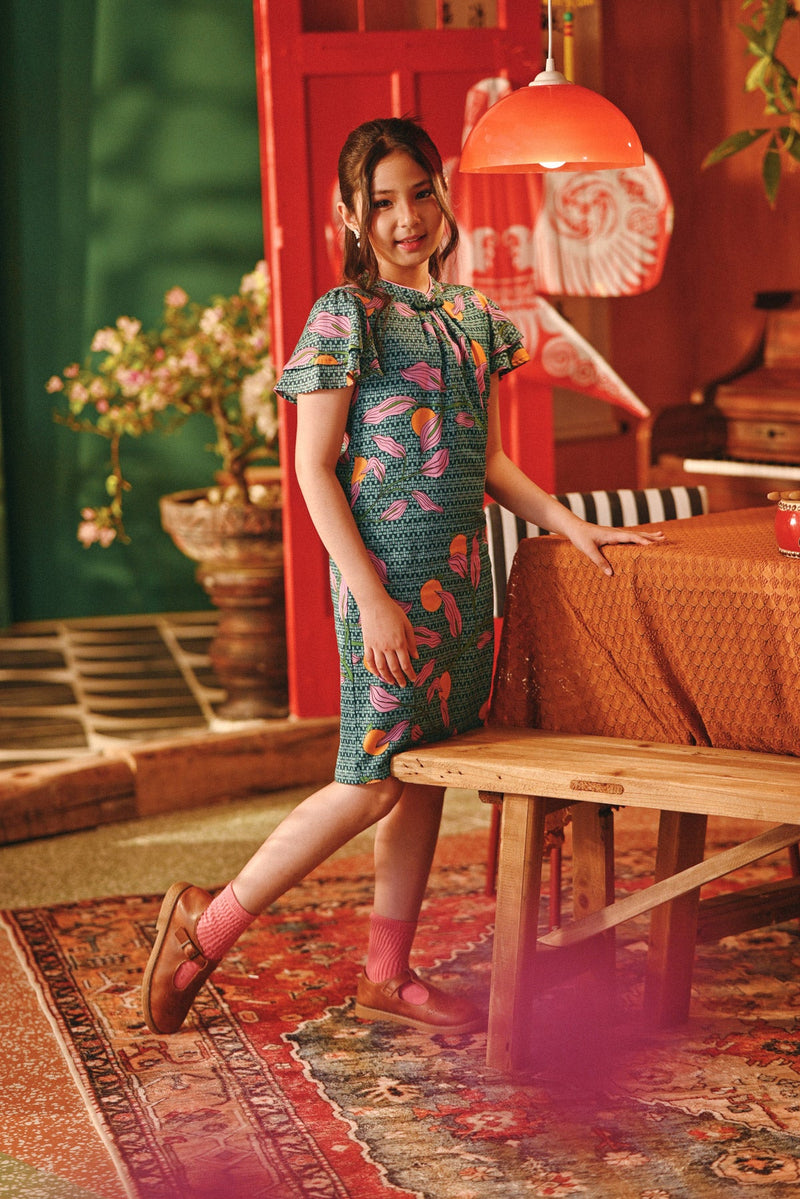 The Fei Yang Layered Sleeve Cheongsam Dress - Mandarin