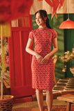 The Fei Yang Women Puff Sleeve Cheongsam Dress - Fusion