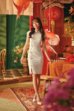 The Fei Yang Women Flowy Cheongsam Dress - Glam Baby Mint