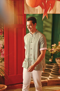 The Fei Yang Men Sleek Sleeve Oriental Shirt - Jade