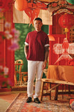 The Fei Yang Men Cord Knot Oriental Shirt - Glam Maroon