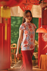 The Fei Yang Women Flutter Sleeves Cheongsam Top - Dynasty