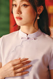 The Fei Yang Women Embroidered Cheongsam Top - Glam Baby Lavender