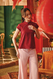 The Fei Yang Women Classic Cheongsam Top - Glam Maroon