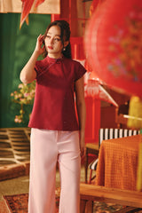 The Fei Yang Women Classic Cheongsam Top - Glam Maroon