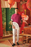 The Fei Yang Men Sleek Sleeve Oriental Shirt - Deep Fuchsia