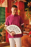 The Fei Yang Men Sleek Sleeve Oriental Shirt - Deep Fuchsia