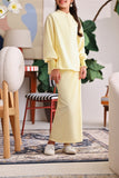 The Akari Folded Skirt - Yellow Stripe