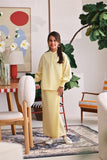 The Akari Folded Skirt - Yellow Stripe