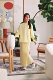 The Akari Folded Skirt - Yellow Stripe