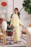 The Akari Folded Skirt - Yellow Stripe