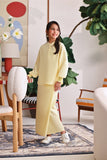 The Akari Folded Skirt - Yellow Stripe