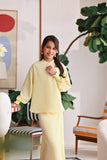 The Akari Puffora Blouse - Yellow Stripe