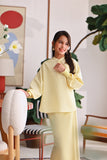 The Akari Puffora Blouse - Yellow Stripe