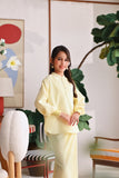 The Akari Puffora Blouse - Yellow Stripe