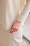 The Akari Women Simply Blouse - Cream Stripe