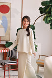 The Akari Simply Blouse - Cream Stripe